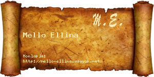 Mello Ellina névjegykártya